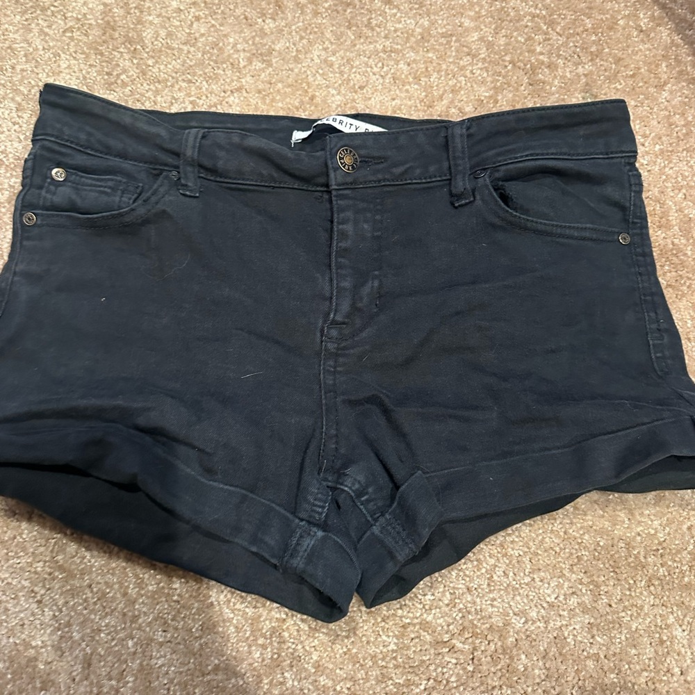 Hollister Black Jean Shorts Classic Stretchy Denim
